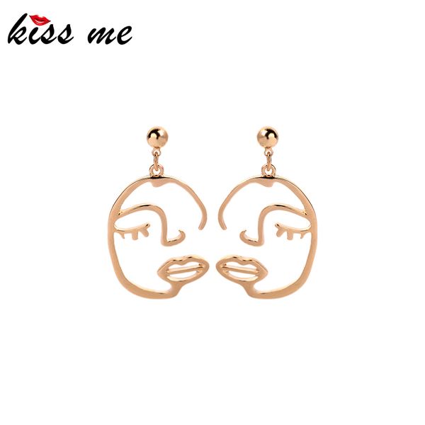 kiss me minimalist irregular human face drop earrings for women gifts gold color alloy dangle earrings fashion jewelry accessory, Silver
kiss me minimalist irregular human face drop earrings for women gifts gold color alloy dangle earrings fashion jewelry accessory, Silver