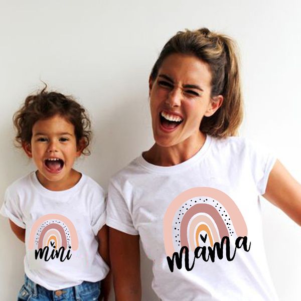 family matching outfits 1pc rainbow mama and mini tshirt summer short sleeve look t-shirts mother daughter fashion clothes, Blue
family matching outfits 1pc rainbow mama and mini tshirt summer short sleeve look t-shirts mother daughter fashion clothes, Blue