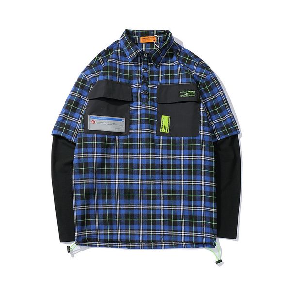 seveyfan mens hip hop fake two piece shirts vintage plaid long sleeve shirts oversized streetwear male r2865, White;black
seveyfan mens hip hop fake two piece shirts vintage plaid long sleeve shirts oversized streetwear male r2865, White;black