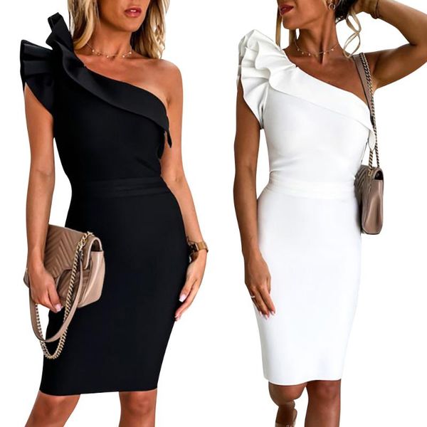 one shoulder women midi dresses summer ruffle office work wear ladies dresses solid color business female dress vestidos d30, Black;gray
one shoulder women midi dresses summer ruffle office work wear ladies dresses solid color business female dress vestidos d30, Black;gray