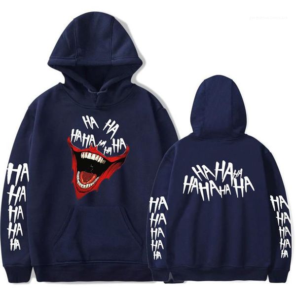designer hoodies solid color long sleeve hooded pullover fashion couple clothing movies casual apparel joker printed mens, Black 
designer hoodies solid color long sleeve hooded pullover fashion couple clothing movies casual apparel joker printed mens, Black