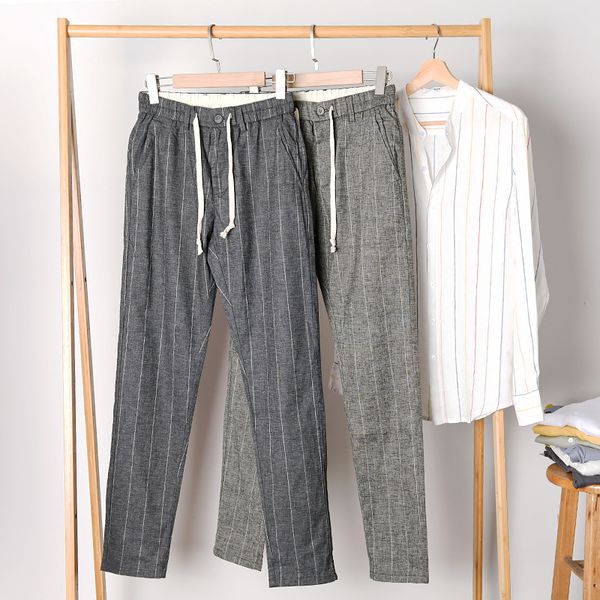 spring autumn comfortable cotton linen breathable pants male striped casual slightly stretch japan harajuku trouser, Black
spring autumn comfortable cotton linen breathable pants male striped casual slightly stretch japan harajuku trouser, Black