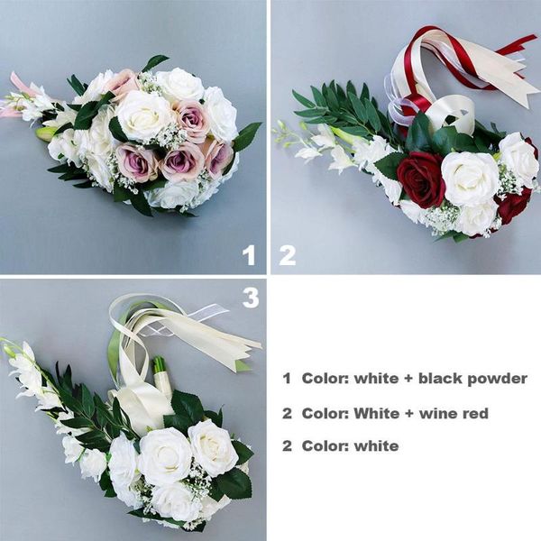 romantic 3 color artificial flower wedding party bouquet flower festive bridesmaid girl rose flowers p props ornament
romantic 3 color artificial flower wedding party bouquet flower festive bridesmaid girl rose flowers p props ornament