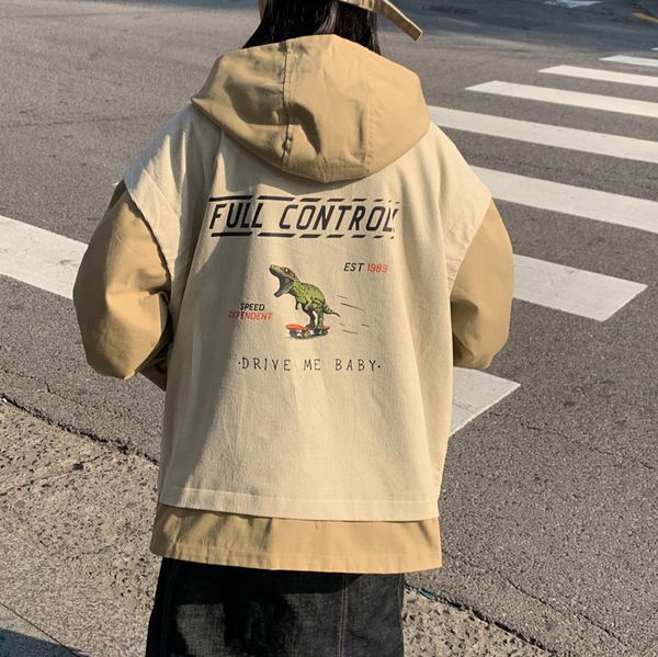 men's jackets 2021 spring and autumn youth japanese loose fake two piece splicing hooded jacket fashion casual wild m-xl, Black;brown
men's jackets 2021 spring and autumn youth japanese loose fake two piece splicing hooded jacket fashion casual wild m-xl, Black;brown