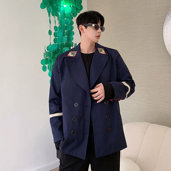 men embroidery vintage college style casual suit blazer jacket overcoat spring autumn male women streetwear suit coat outerwear, White;black
men embroidery vintage college style casual suit blazer jacket overcoat spring autumn male women streetwear suit coat outerwear, White;black