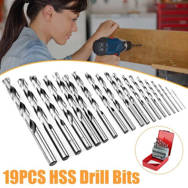 19pcs 1.mm-10mm high speed steel hss drill bilt high speed twist metric drill bits set metal drilling
19pcs 1.mm-10mm high speed steel hss drill bilt high speed twist metric drill bits set metal drilling