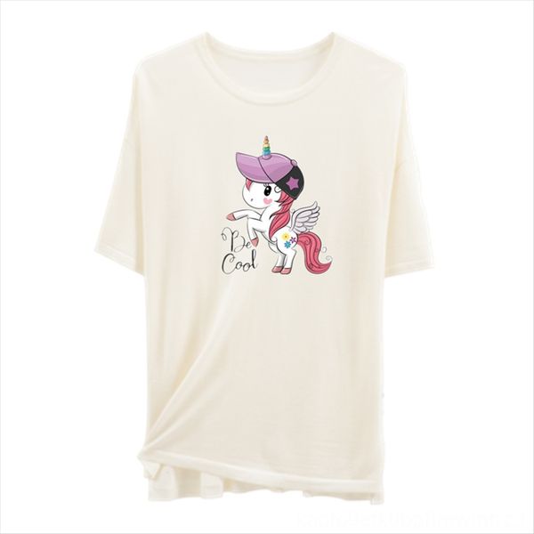 fashion large size and women's round collar cotton printed short-sleeved t-shirt t-shirt women's top, White
fashion large size and women's round collar cotton printed short-sleeved t-shirt t-shirt women's top, White