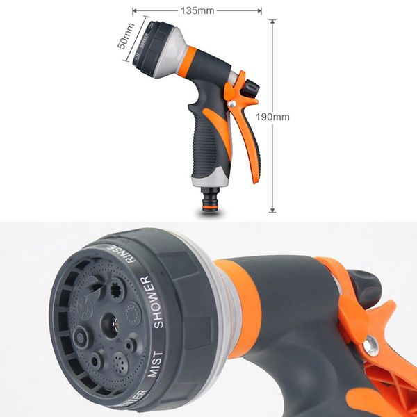 2018 garden hose nozzle high-pressure hand sprayer 8 spray modes adjustable metal wash water gun for car dog gardening flowers
2018 garden hose nozzle high-pressure hand sprayer 8 spray modes adjustable metal wash water gun for car dog gardening flowers