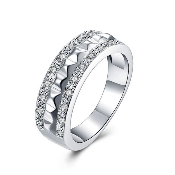 plated sterling silver double row diamond ring djsr817 us size 8; women's 925 silver plate with side stones rings jewelry
plated sterling silver double row diamond ring djsr817 us size 8; women's 925 silver plate with side stones rings jewelry