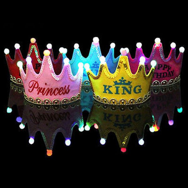 1pcs led crown cap lamps light prince and princess hat for birthday party decoration kids baby shower led light party hats 9z
1pcs led crown cap lamps light prince and princess hat for birthday party decoration kids baby shower led light party hats 9z