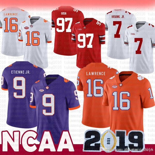2019 patch 16 trevor lawrence clemson tigers college ncaa jersey 9 travis etienne jr. ohio state buckeyes 97 nick bosa dwayne haskins jr s, Black
2019 patch 16 trevor lawrence clemson tigers college ncaa jersey 9 travis etienne jr. ohio state buckeyes 97 nick bosa dwayne haskins jr s, Black