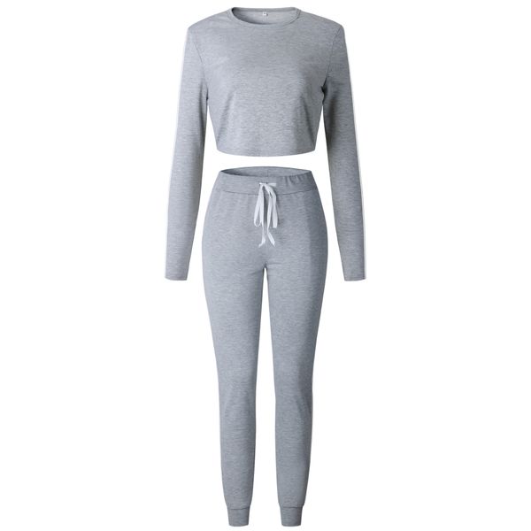 new personality trend autumn and winter fashion stripe sports women's leisure suit 100064, Gray
new personality trend autumn and winter fashion stripe sports women's leisure suit 100064, Gray