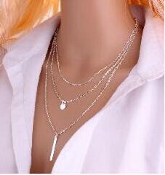 unique fashion gold silver plated bar lariat necklaces long strip multilayer 3 layers chain pendants necklaces women jewelry
unique fashion gold silver plated bar lariat necklaces long strip multilayer 3 layers chain pendants necklaces women jewelry