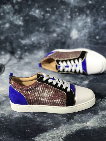 fashion designer brand flats shoes,red bottom glitter leather low sneakers shoes mens womens walking tranier party dress sale, Black
fashion designer brand flats shoes,red bottom glitter leather low sneakers shoes mens womens walking tranier party dress sale, Black
