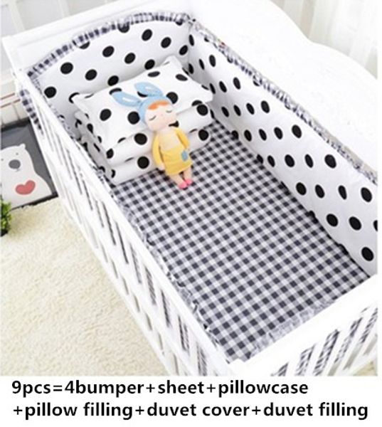 promotion 6/9pcs dot baby bedding set crib bedding bed around baby bed bedclothes blanket whole set, 120*60/120*70cm
promotion 6/9pcs dot baby bedding set crib bedding bed around baby bed bedclothes blanket whole set, 120*60/120*70cm