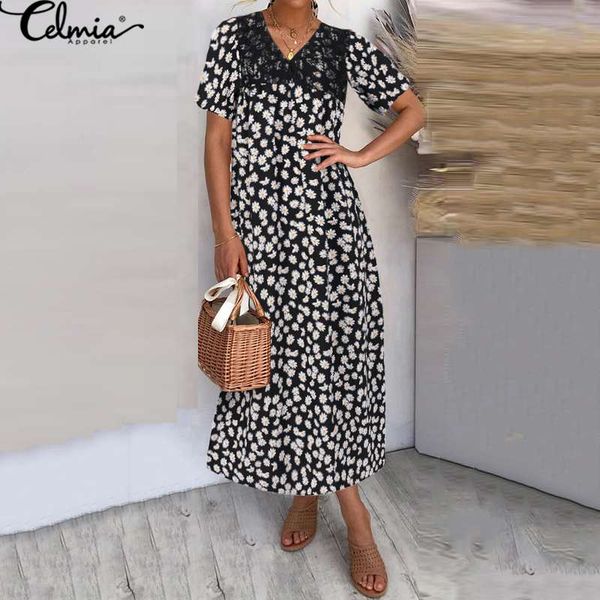 2020 sunner women long maxi dress celmia 5xl v-neck short sleeve daisy print lace sundress casual loose beach vestido femme, Black;gray
2020 sunner women long maxi dress celmia 5xl v-neck short sleeve daisy print lace sundress casual loose beach vestido femme, Black;gray