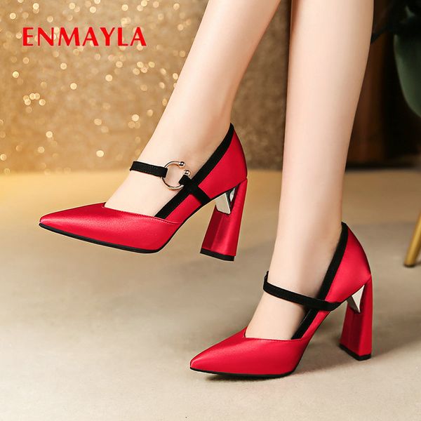 enmayla 2020 buckle strap high heels basic pointed toe womens shoes fashion wedding metal decoration women pumps 34-43, Black
enmayla 2020 buckle strap high heels basic pointed toe womens shoes fashion wedding metal decoration women pumps 34-43, Black