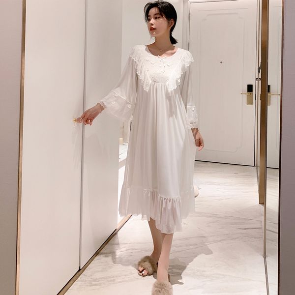 women's sleepwear retro wind princess nightdress lace mesh splicing sweet cute girls nightwear loose white home dress dressing gown wom, Black;red
women's sleepwear retro wind princess nightdress lace mesh splicing sweet cute girls nightwear loose white home dress dressing gown wom, Black;red