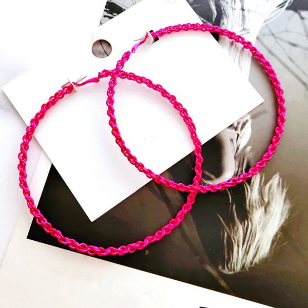 hoop & huggie fashion pink braided big round earrings for women elegant oversized circle party jewelry gifts, Golden;silver
hoop & huggie fashion pink braided big round earrings for women elegant oversized circle party jewelry gifts, Golden;silver