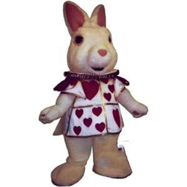 custom love rabbit mascot costume size fancy carnival costume free, Red;yellow