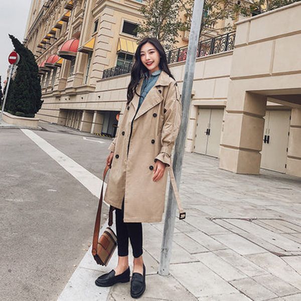 women's trench coats autumn spring women sashes pockets double breasted v-neck wide waisted dust coat female loose comfortable wind zx1, Tan;black
women's trench coats autumn spring women sashes pockets double breasted v-neck wide waisted dust coat female loose comfortable wind zx1, Tan;black