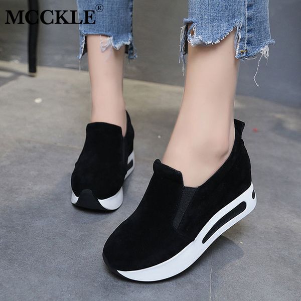 women creepers vulcanized shoes women's casual flat platform female elastic band shoes woman slimming flock flats footwear, Black
women creepers vulcanized shoes women's casual flat platform female elastic band shoes woman slimming flock flats footwear, Black