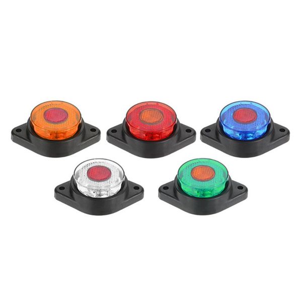 5pcs truck round side marker 24v lights 8 led small cylindrical side light trail