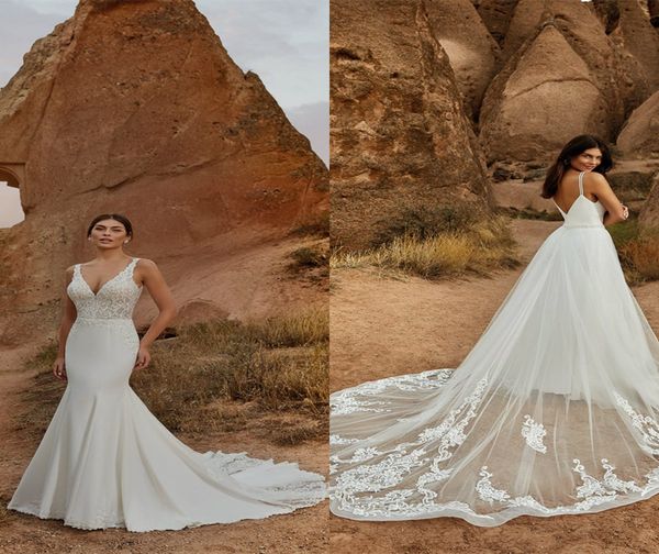 mermaid wedding dresses v-neck sleeveless backless appliqued beaded boho bridal dress sweep train beach bridal gown, White
mermaid wedding dresses v-neck sleeveless backless appliqued beaded boho bridal dress sweep train beach bridal gown, White