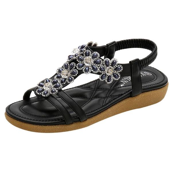 summer new women's sandals boho sweet beaded string sandals beach shoes women's large size flat shoes non-slip, Black
summer new women's sandals boho sweet beaded string sandals beach shoes women's large size flat shoes non-slip, Black