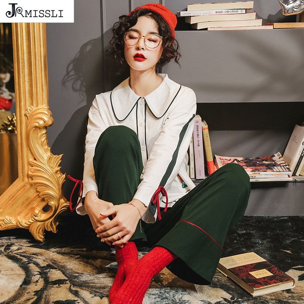 jrmissli pajamas set autumn turn-down collar cotton pyjamas women pijama pattern pajamas set pijama mujer sleepwear, Blue;gray
jrmissli pajamas set autumn turn-down collar cotton pyjamas women pijama pattern pajamas set pijama mujer sleepwear, Blue;gray