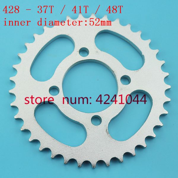 428 37t / 41t / 48t tooth 52mm rear chain sprocket for chinese atv quad pit dirt bike motorcycle motor moped
428 37t / 41t / 48t tooth 52mm rear chain sprocket for chinese atv quad pit dirt bike motorcycle motor moped