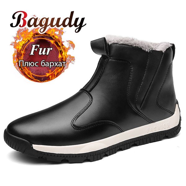 2019 new waterproof snow boots super warm plush motorcycle boots comfortable leather ankle outdoor men leisure shoes, Black
2019 new waterproof snow boots super warm plush motorcycle boots comfortable leather ankle outdoor men leisure shoes, Black