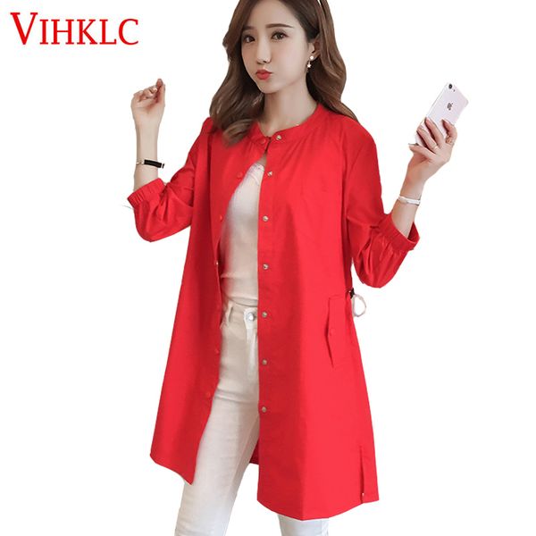 pure color trench coat womens round collar single-breasted thin long windbreaker female spring summer fashion clothing 2018 t634, Tan;black
pure color trench coat womens round collar single-breasted thin long windbreaker female spring summer fashion clothing 2018 t634, Tan;black