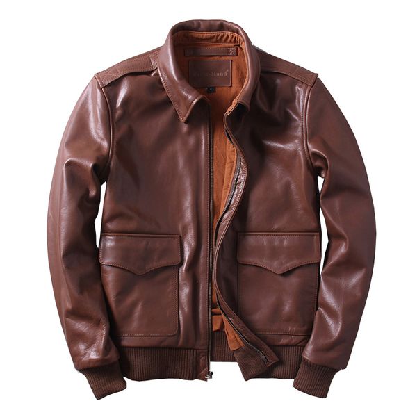 2019 brown men usaf a2 pilot leather jacket plus size 6xl genuine cowhide slim fit leather coating, Black
2019 brown men usaf a2 pilot leather jacket plus size 6xl genuine cowhide slim fit leather coating, Black