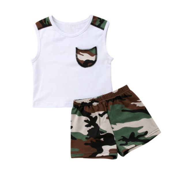 summer fashion casual canis toddler kids baby girls cotton t-shirt camo pants shorts outfits set
summer fashion casual canis toddler kids baby girls cotton t-shirt camo pants shorts outfits set