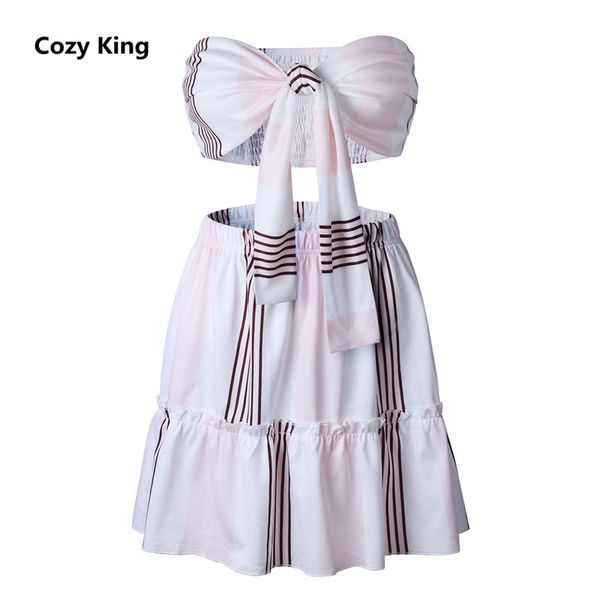 cozy king nightclub clothing women 2018 new summer fashion striped printing wrapped chest mini skirt 2 piece set, White
cozy king nightclub clothing women 2018 new summer fashion striped printing wrapped chest mini skirt 2 piece set, White