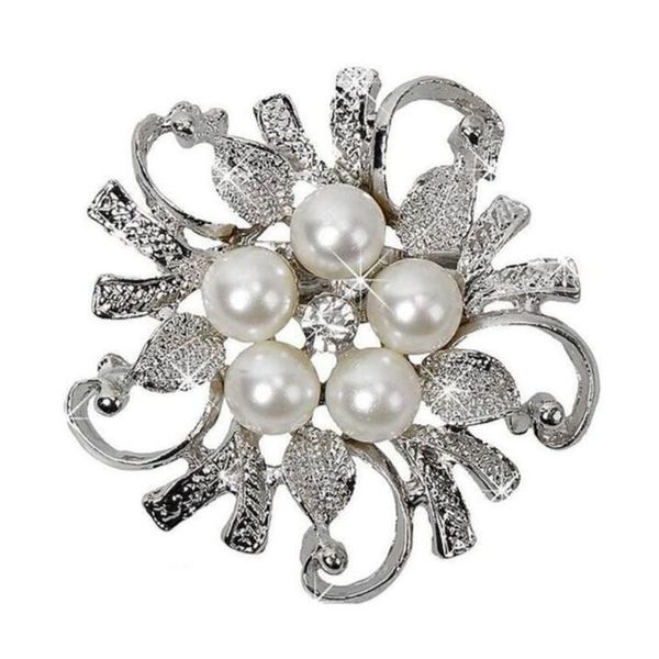 1.4 inch vintage rhodium silver tone crystal and cream pearl flower wedding bouquet brooch pins ing, Gray
1.4 inch vintage rhodium silver tone crystal and cream pearl flower wedding bouquet brooch pins ing, Gray
