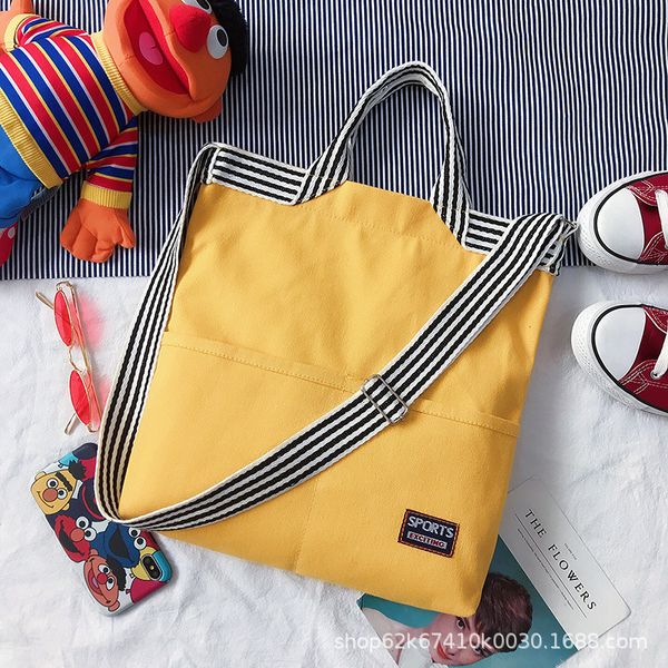 large capacity striped woman single shoulder canvas cloth bag totes white yellow leisure beach shopping bag female black
large capacity striped woman single shoulder canvas cloth bag totes white yellow leisure beach shopping bag female black