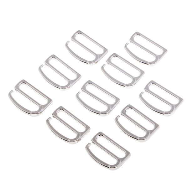 10 pieces silver alloy bra strap adjuster sliders hook lingerie diy sewing crafts 15mm, Black
10 pieces silver alloy bra strap adjuster sliders hook lingerie diy sewing crafts 15mm, Black