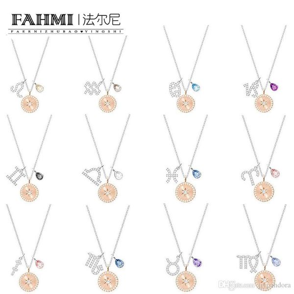 fahmi swa zodiac 12 constellation necklace female smart clavicle chain leo aquarius cancer capricorn gemini libra pisces aries, Silver
fahmi swa zodiac 12 constellation necklace female smart clavicle chain leo aquarius cancer capricorn gemini libra pisces aries, Silver