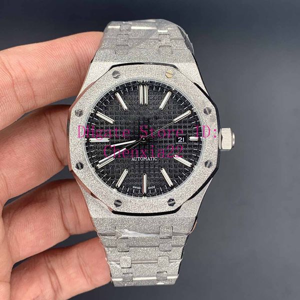 2020 watches famous modern men's fashion watch casual mens automatic movement sport watch frost effect 15400, Slivery;brown
2020 watches famous modern men's fashion watch casual mens automatic movement sport watch frost effect 15400, Slivery;brown