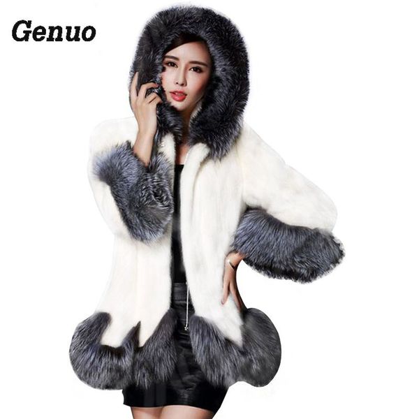 winter faux fur coat women fur collar hooded mink white and black coat medium-long overcoat genuo luxury winter
winter faux fur coat women fur collar hooded mink white and black coat medium-long overcoat genuo luxury winter
