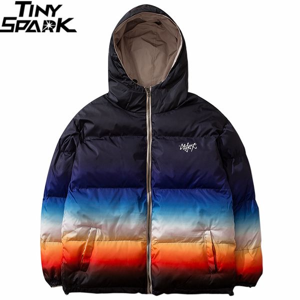 men hip hop winter hooded jacket reversible 2019 streetwear gradient color padded parka harajuku puffer coat windbreaker outwear, Black
men hip hop winter hooded jacket reversible 2019 streetwear gradient color padded parka harajuku puffer coat windbreaker outwear, Black