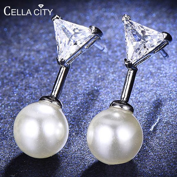 cellacity classic 925 sterling silver drop earrings for woman with round pearl zircon silver jewelry christmas wholesale gift, Golden;silver
cellacity classic 925 sterling silver drop earrings for woman with round pearl zircon silver jewelry christmas wholesale gift, Golden;silver