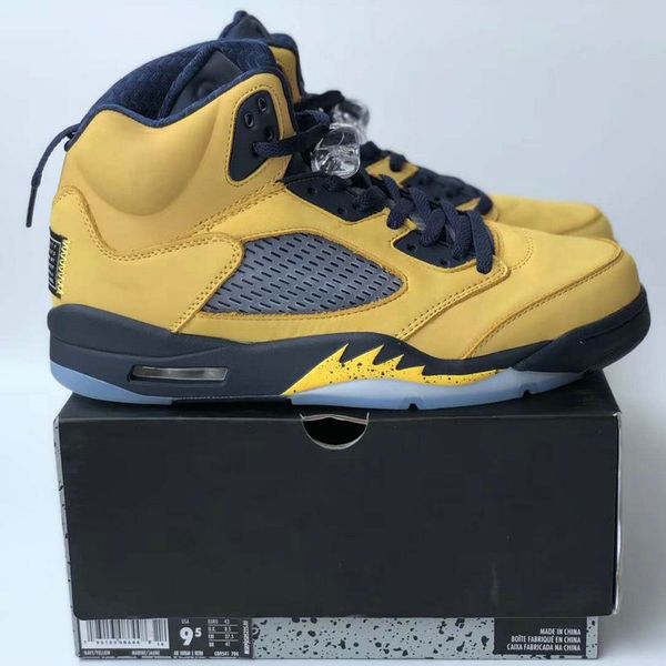 2019 new 5 sp michigan 3m mens basketball shoes chamois leather 5s yellow navy blue sneakers sports trainers with box cq9541-704
2019 new 5 sp michigan 3m mens basketball shoes chamois leather 5s yellow navy blue sneakers sports trainers with box cq9541-704