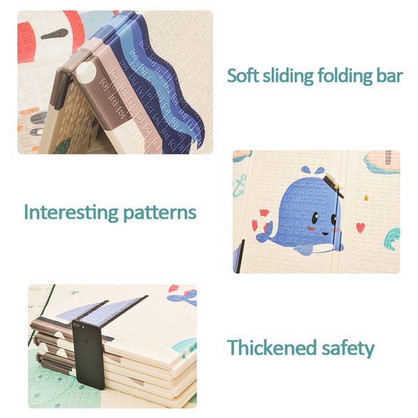 baby play mat 200cm*180cm foldable crawling carpet xpe thick home rug for children foam climbing pad waterproof kids carpet
baby play mat 200cm*180cm foldable crawling carpet xpe thick home rug for children foam climbing pad waterproof kids carpet