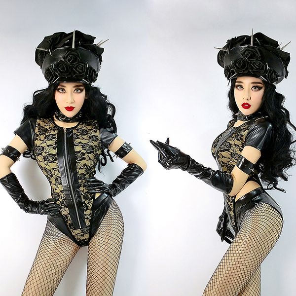 bar ds costumes new collar dance clothes nightclub dj female singer clothes lace stage outfits performance costume 2020, Black;red
bar ds costumes new collar dance clothes nightclub dj female singer clothes lace stage outfits performance costume 2020, Black;red
