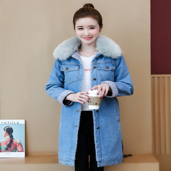 new autumn winter women coats plus size fashion casual loose single button thick solid jeans coat for women denim overcoat coat, Black
new autumn winter women coats plus size fashion casual loose single button thick solid jeans coat for women denim overcoat coat, Black