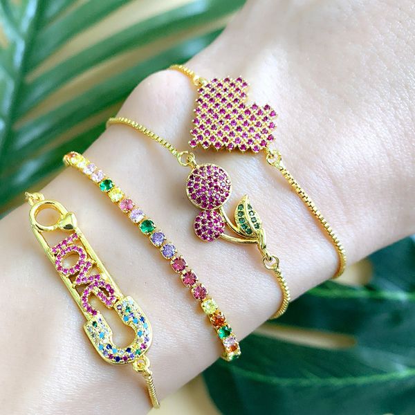 faceins rainbow bracelet for women crystal colorful multi color cubiz zirconia bracelet evil eye turkish bracelets female jewely, Golden;silver
faceins rainbow bracelet for women crystal colorful multi color cubiz zirconia bracelet evil eye turkish bracelets female jewely, Golden;silver