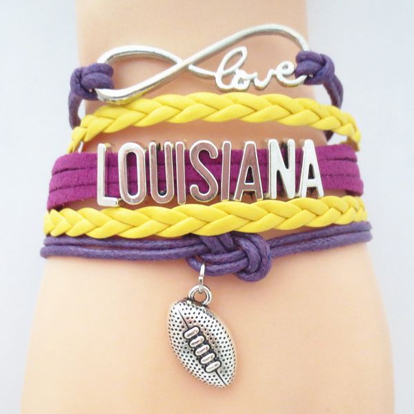 jewelry infinity love louisiana football team bracelet friendship bracelets b09177, Golden;silver
jewelry infinity love louisiana football team bracelet friendship bracelets b09177, Golden;silver